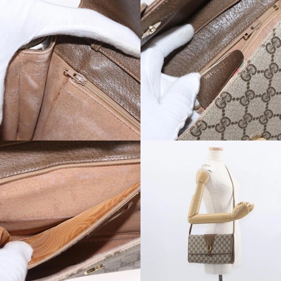 GUCCI GG Supreme Shoulder Bag PVC Beige Gold 904 02 050 Auth ep12421 - Picture 13 of 14